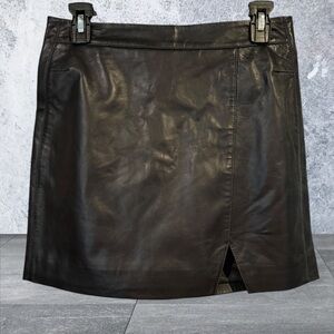 Black Leather Mini Skirt